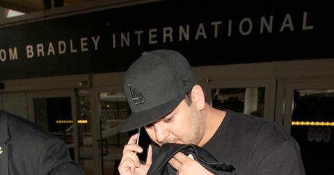 Rob Kardashian skips his sister, Kim Kardashian’s wedding as he’s seen landing at LAX on the day his sister is supposed to marry Kanye West in Paris, France.