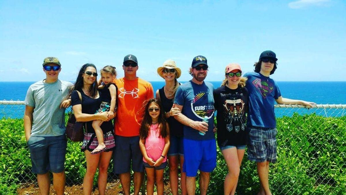 chuck norris family life after his death at  wife gena ex wife dianne children