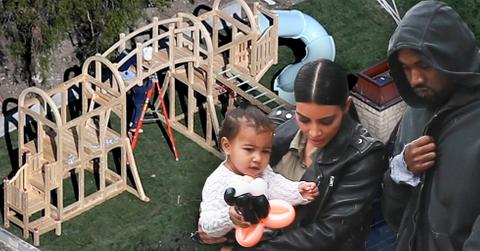 Kim kardashian kanye west north west jungle gym