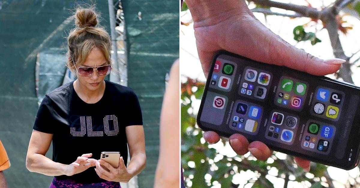 Jennifer Lopez Shows Off Phone Screen On Gym Outing Sans Ben