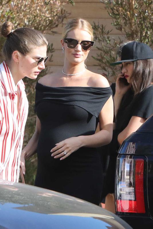 Rosie Huntington Whiteley goes braless for her baby shower