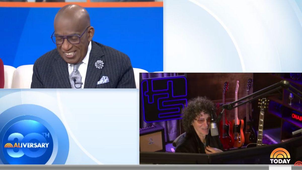 image of Howard Stern jokingly asked Al Roker if he had any 'weather groupies' over the years.