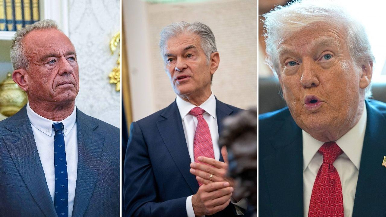 Split photo of RFK Jr., Dr. Oz and Donald Trump