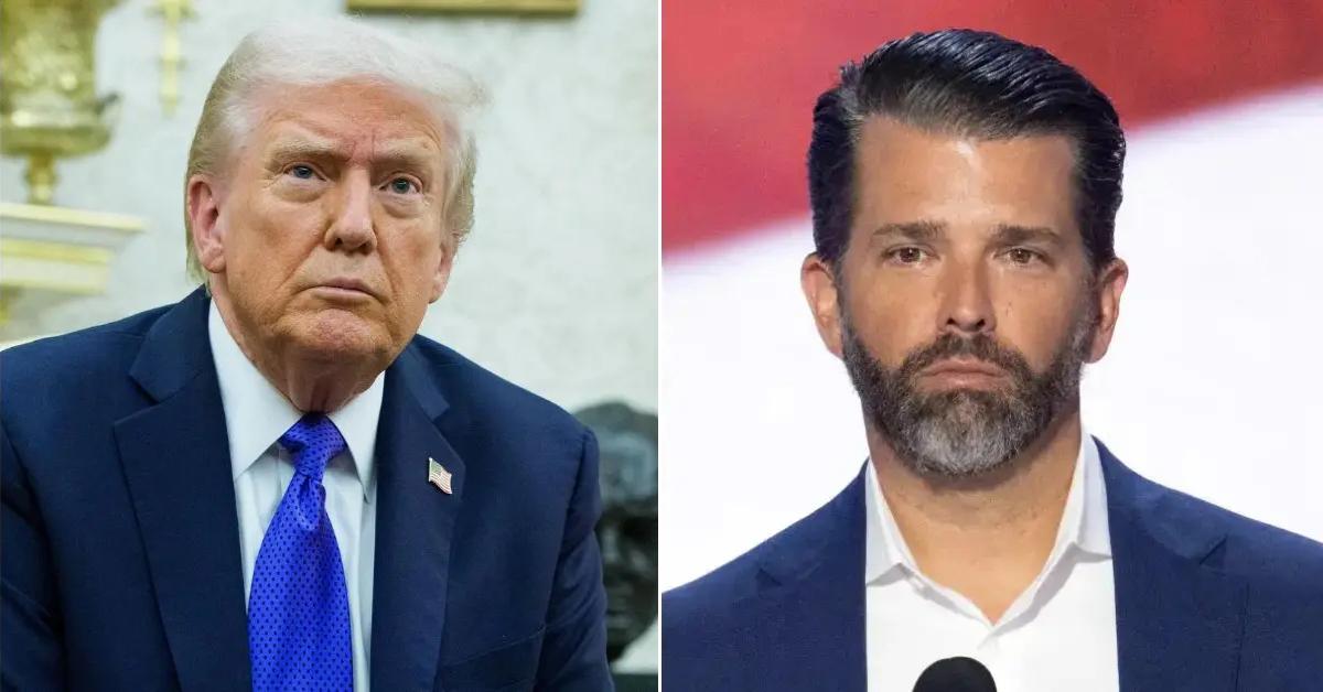 Split photo of Donald Trump and Donald Trump Jr.