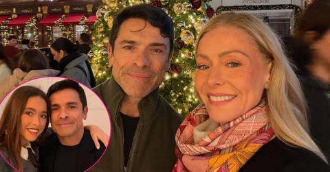 Composite photo of Kelly Ripa, Mark Consuelos and Lola Consuelos