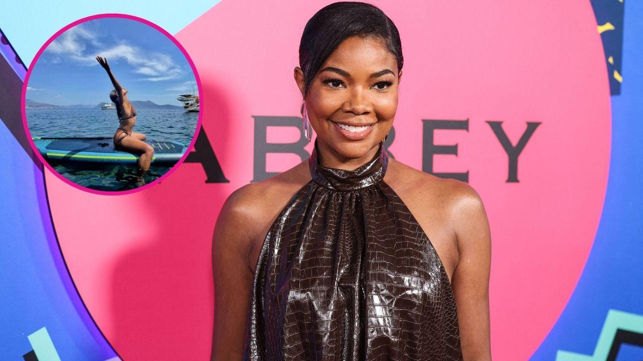 Image of Gabrielle Union took a vacation with her husband and their friends. 