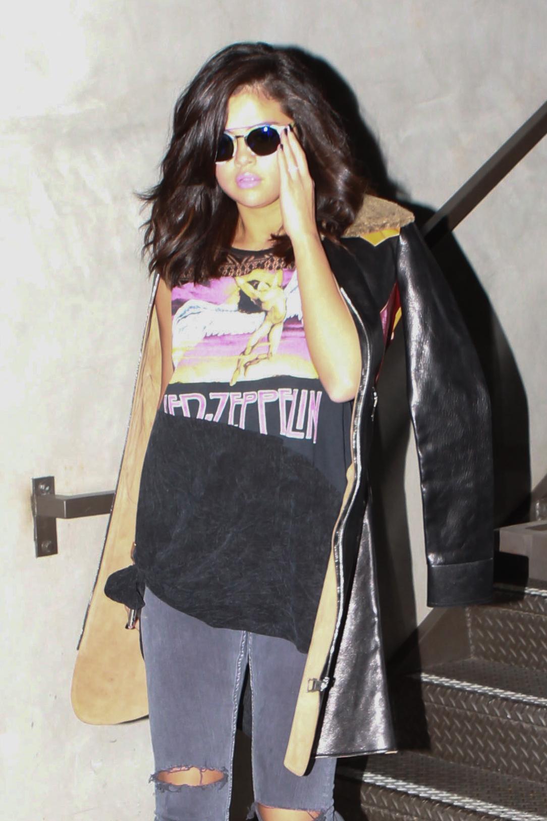 Selena Gomez leaves the hair salon in WeHo