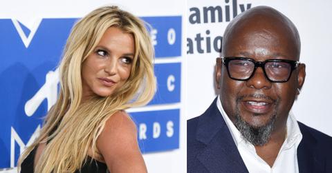 Photo of Britney Spears; picture of Bobby Brown.