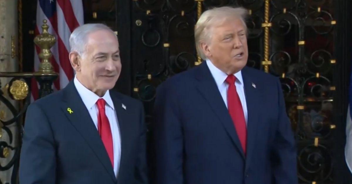 image of The president greeted Benjamin Netanyahu.