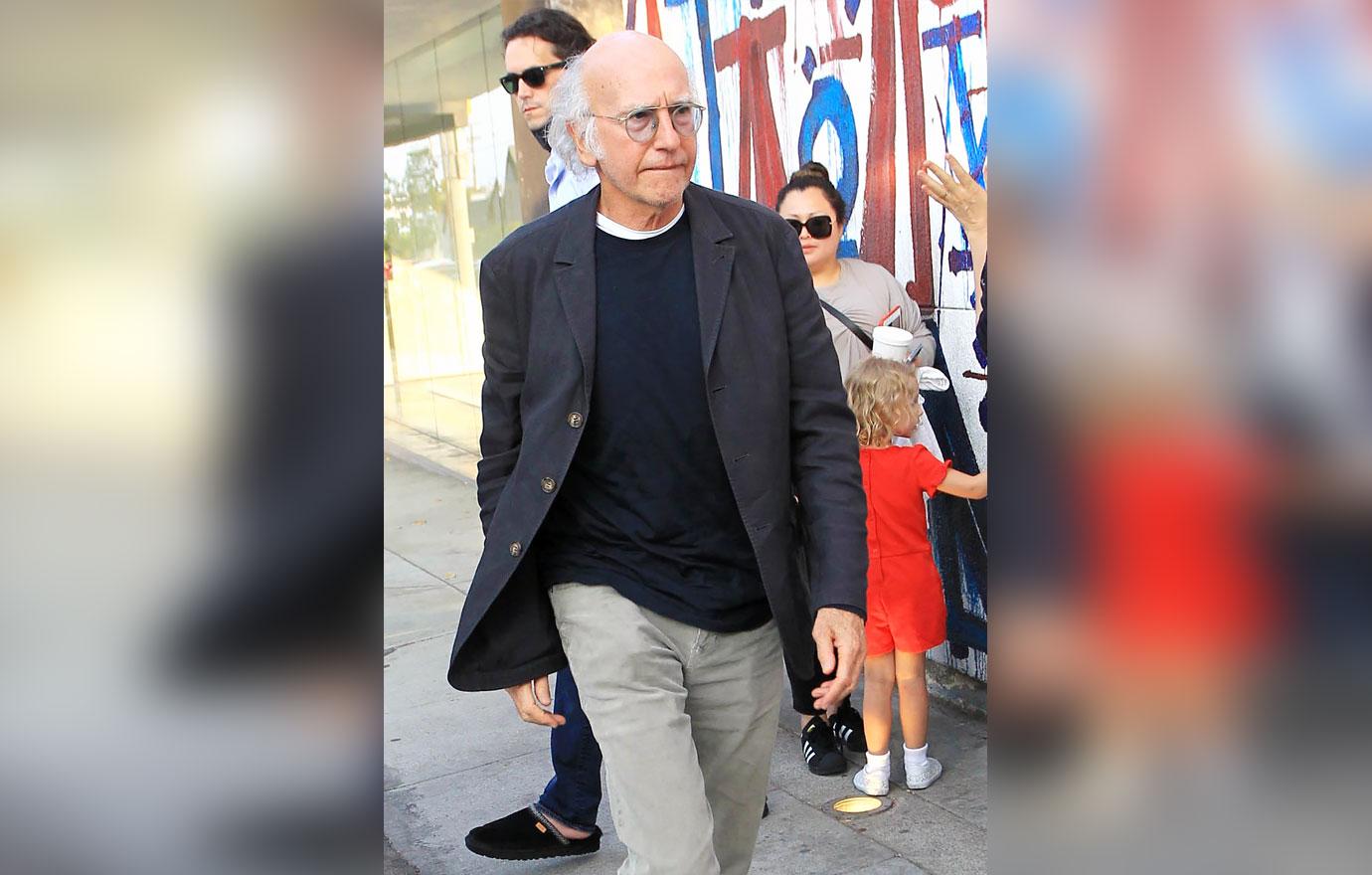 larry david plugs ears staud new york fashion week show curb your enthusiasm ok