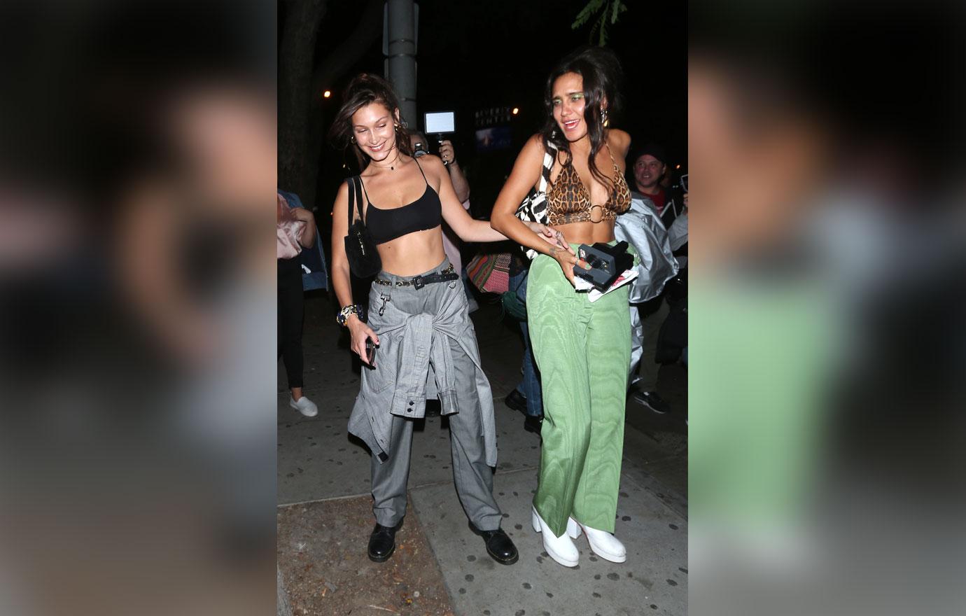 Bella Hadid is spotted leaving the Peppermint club with her friend and musical artist Jesse Jo Stark