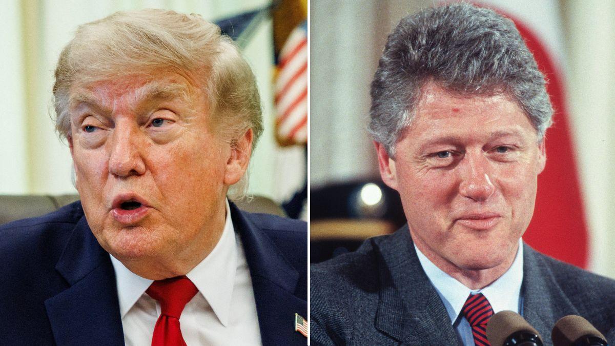 split image of Donald Trump and Bill Clinton