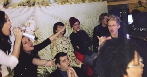 Katy perry orlando bloom karaoke engaged party sing hero