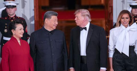 Peng Liyuan, Xi Jinping, Donald and Melania Trump