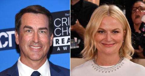 Photo of Rob Riggle and Amy Poehler.