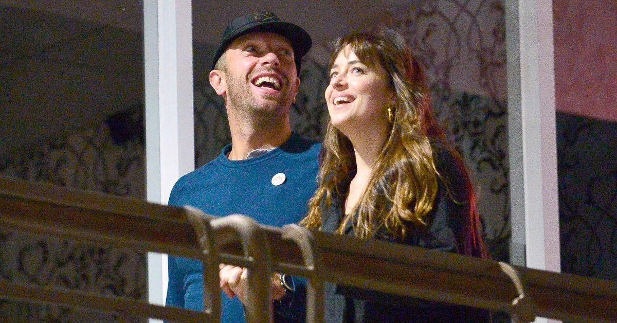 Photo of Chris Martin and Dakota Johnson