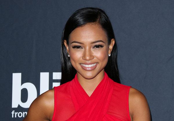 Karrueche tran smiles happy dating rob kardashian