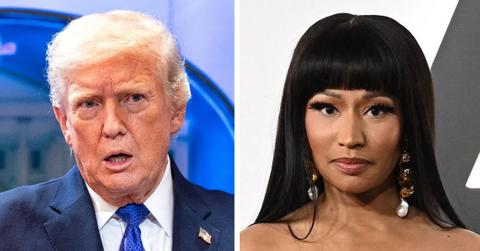 split photo of Donald Trump & Nicki Minaj