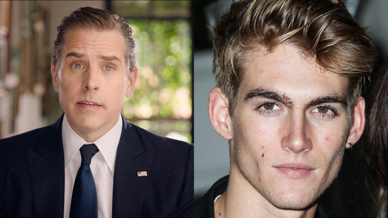 Split image of Hunter Biden and Presley Gerber.