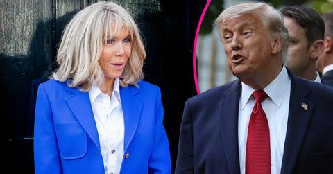 Composite photo of Brigitte Macron and Donald Trump