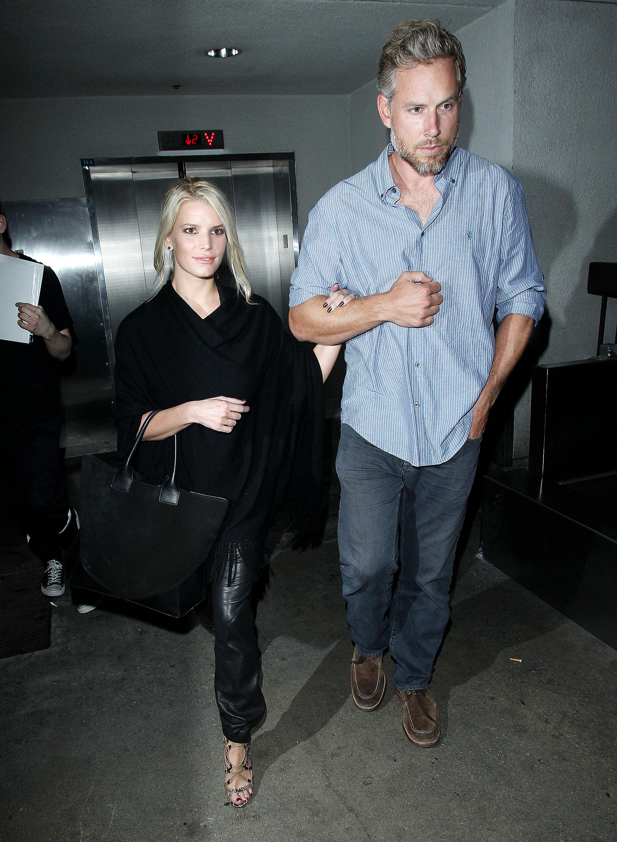 Jessica Simpson and Eric Johnson arriving at the Los Angeles International Airport****NO DAILY MAIL SALES****