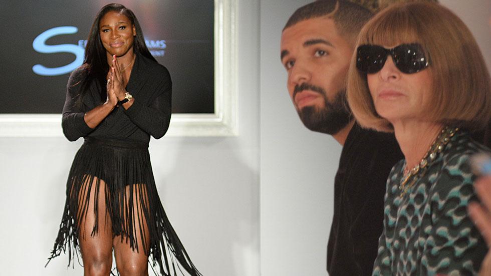 Drake upset music serena williams ny fashion week show