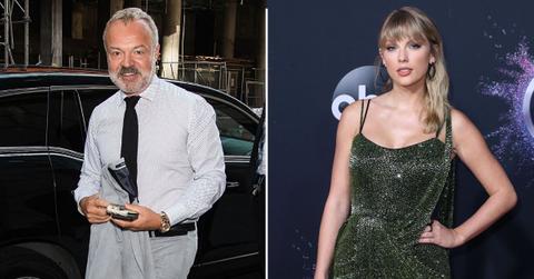 Split photo of Graham Norton & Taylor Swift