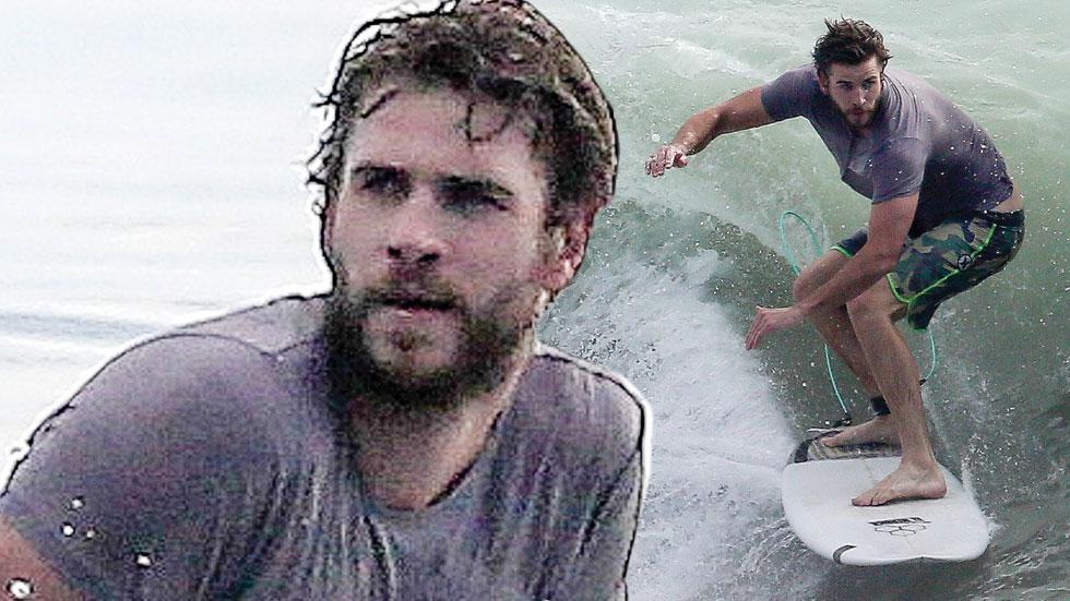 Liam hemsworth surfing malibu