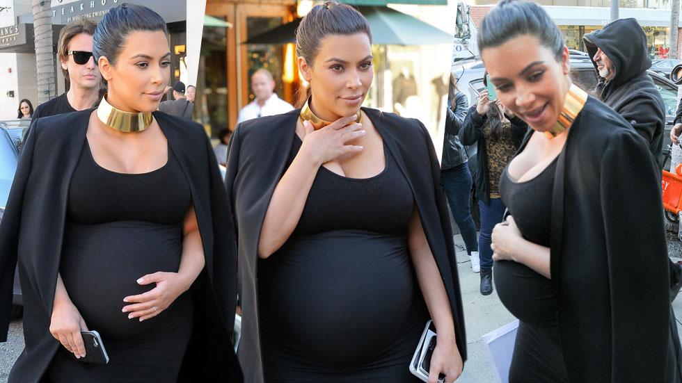 Kim kardashian huge baby bump shopping.jpg 07