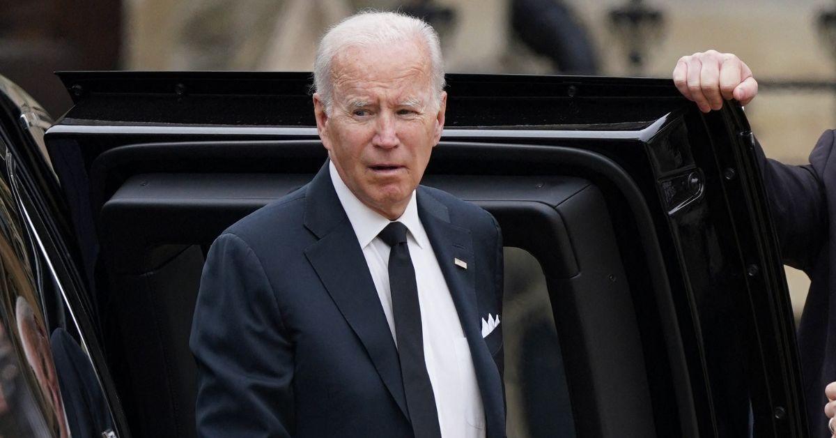 president joe biden jill biden  rows back queen elizabeth funeral jpg