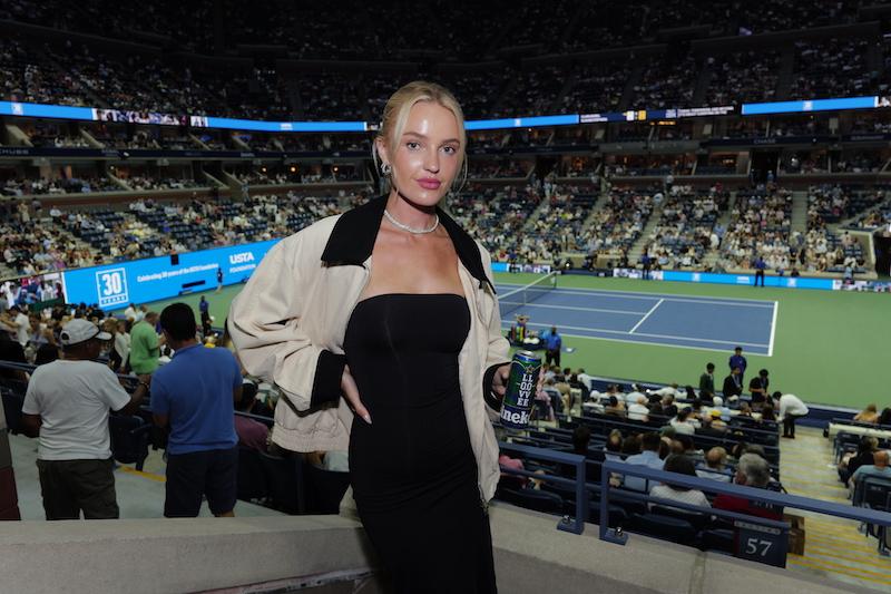 morgan riddle in heineken suite at uso  credit craig barrittgetty images for heineken