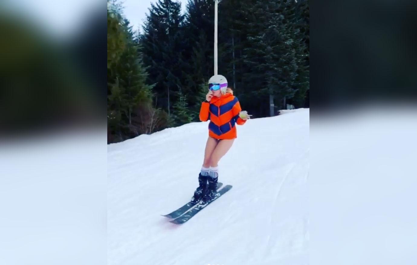 Chelsea Handler Skiing Nude