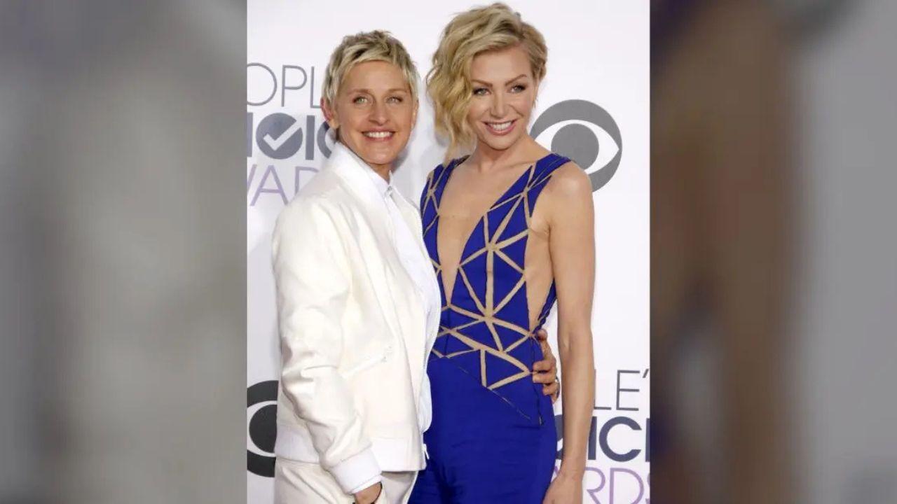 Image of Ellen DeGeneres and Portia de Rossi got married in 2008.