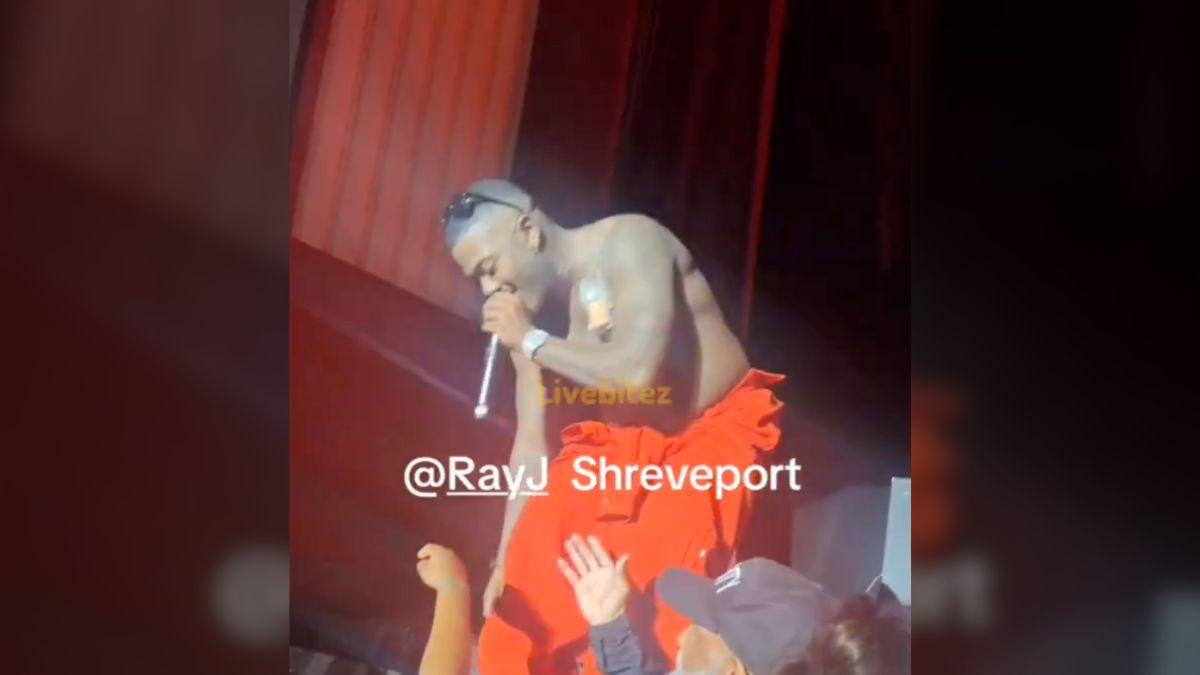 Image of Ray J wore a chest monitor during his concert.