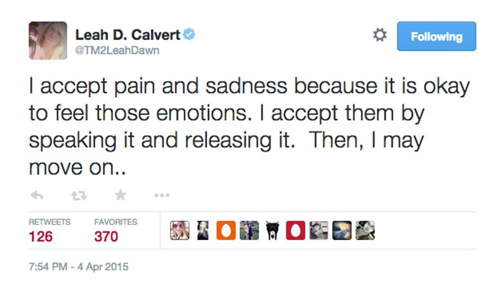 Leah calvert tweets