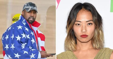 Composite photo of Kanye West and Jenn An