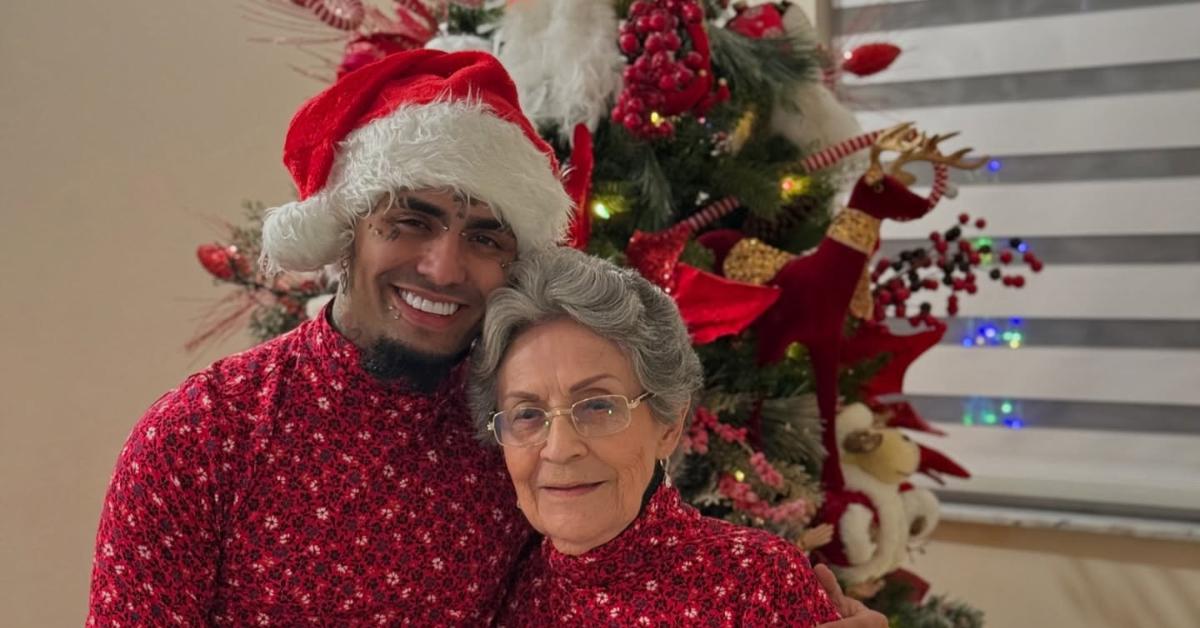 Photo of Lil Pump and his grandmother.