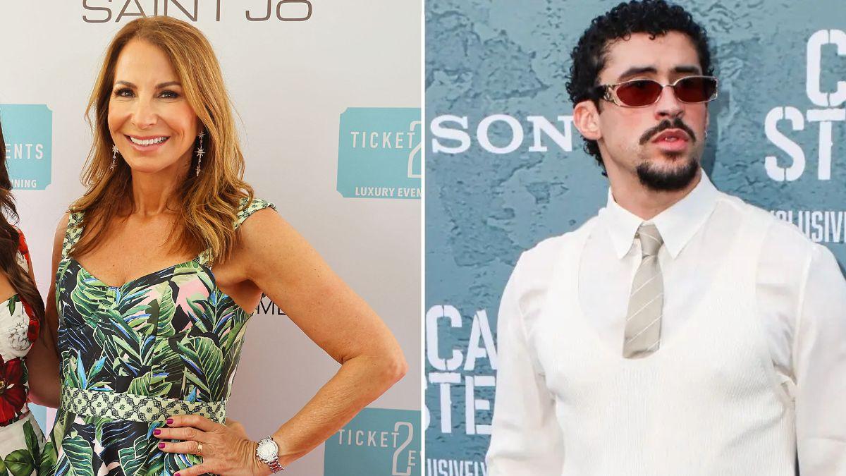 image split of Jill zarin and bad bunny