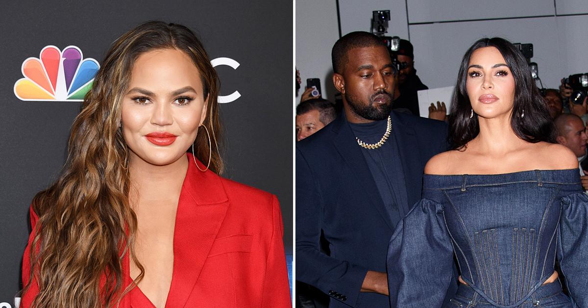 chrissy teigen weighs in on kim kardashian kanye west split