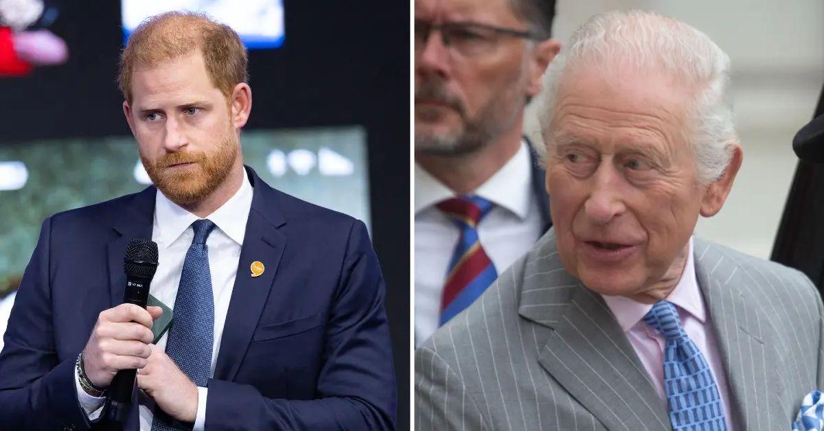 Composite photo of Prince Harry and King Charles