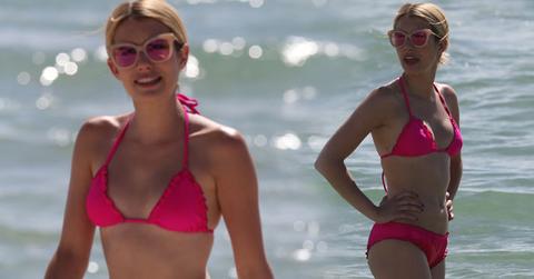 nerve star emma roberts sexy beach bikini body