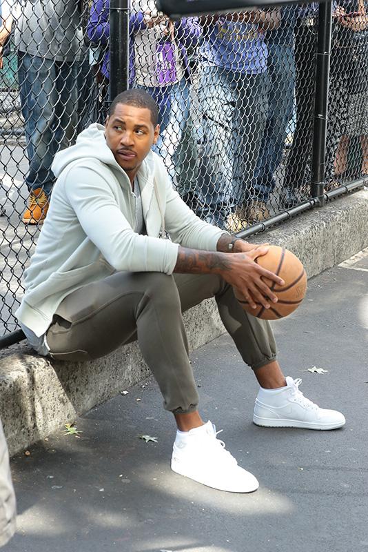 Carmelo Anthony Poses For A Photoshoot In NYC