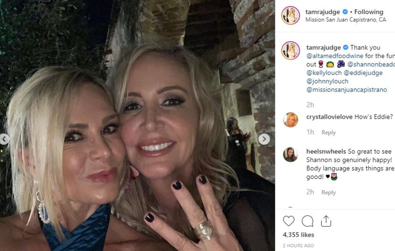 'RHOC': Tamra Judge Posts Photo of Shannon Kissing Her New Man!