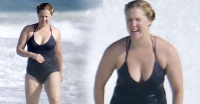 Beach Babe Amy Schumer Shows Off Her Curves In Bathing Suit On Getaway