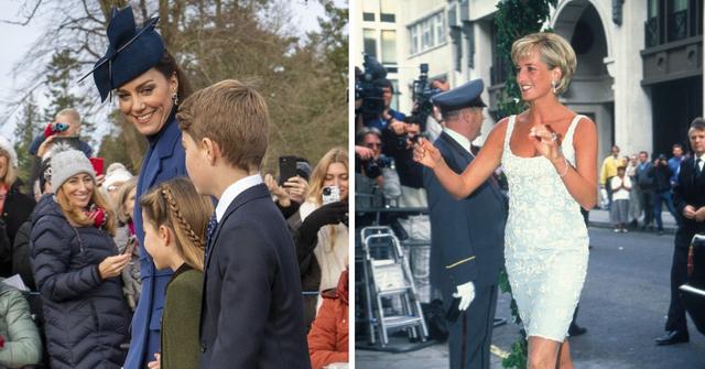 kate middleton wore princess diana earrings royal christmas walk