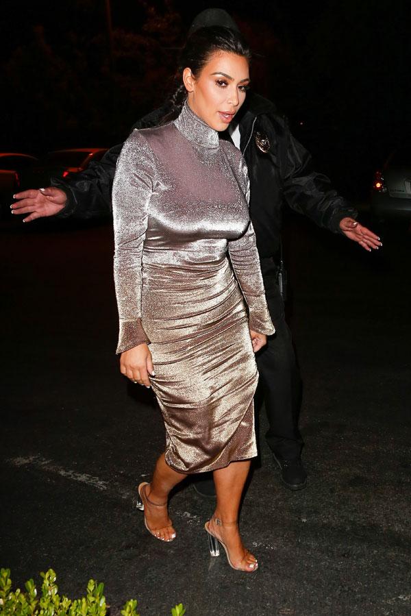 Kim Kardashian Weight Loss Tight Velvet Dress