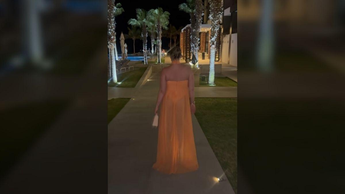 Photo of Brittany Cartwright's dress featured sheer fabric that showed off her backside. 