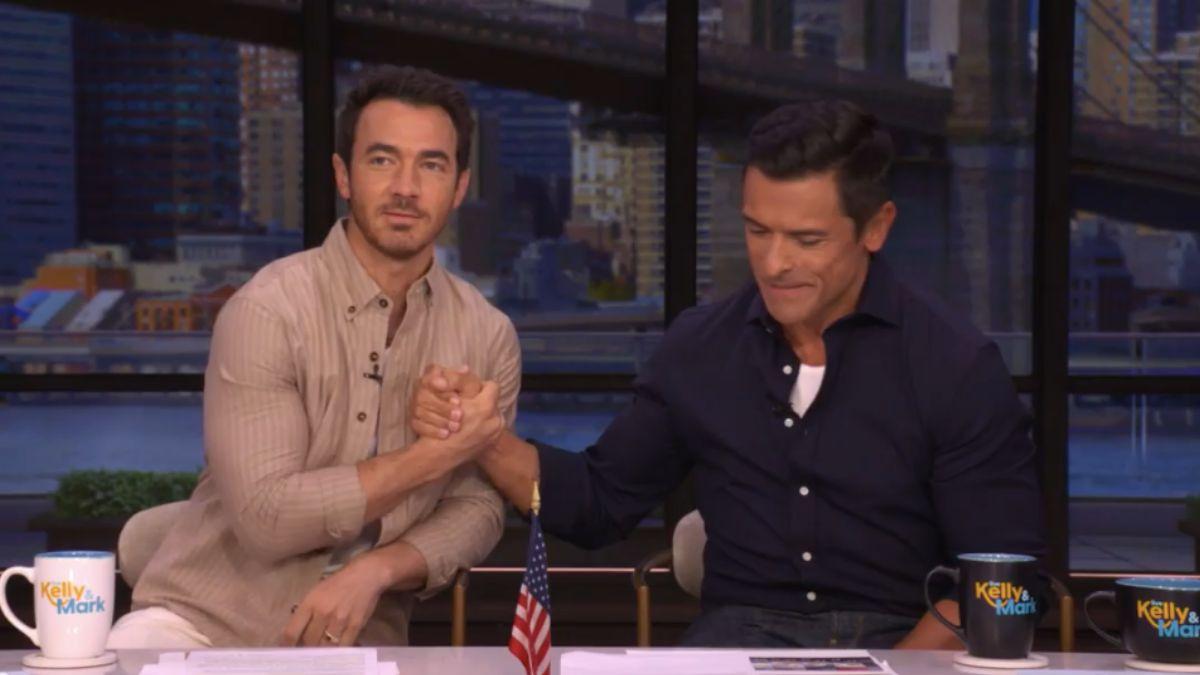 Image of Kevin Jonas joked that Kelly Ripa may become a 'ventriloquist.'
