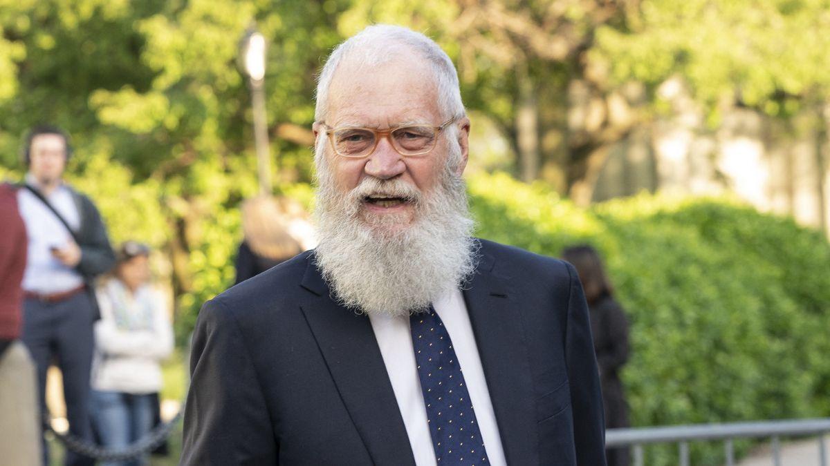 Image of David Letterman joked about being fired backstage at CBS.