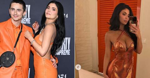 split image of Kylie Jenner and Timothée Chalamet